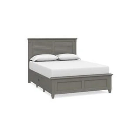 Louvered Queen Storage Bed